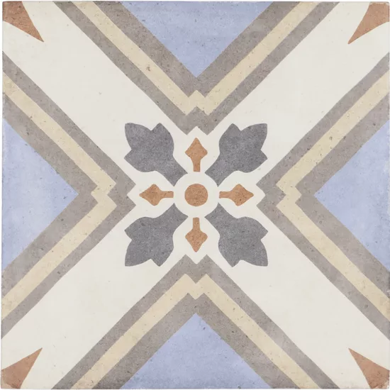Carrelage Art Nouveau Turin Colour 20x20 cm - vue de face du carreau