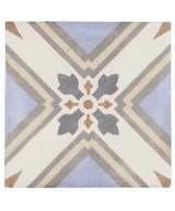 Carrelage Art Nouveau Turin Colour 20x20 cm - vue de face du carreau