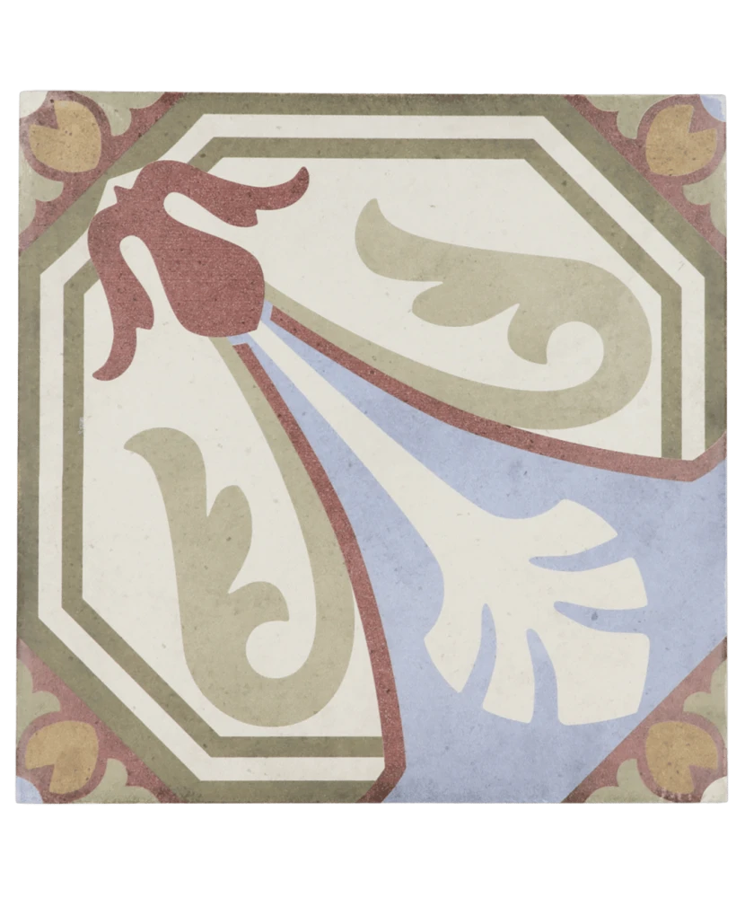 Carrelage Art Nouveau Viena Colour 20x20 cm - vue de face du carreau