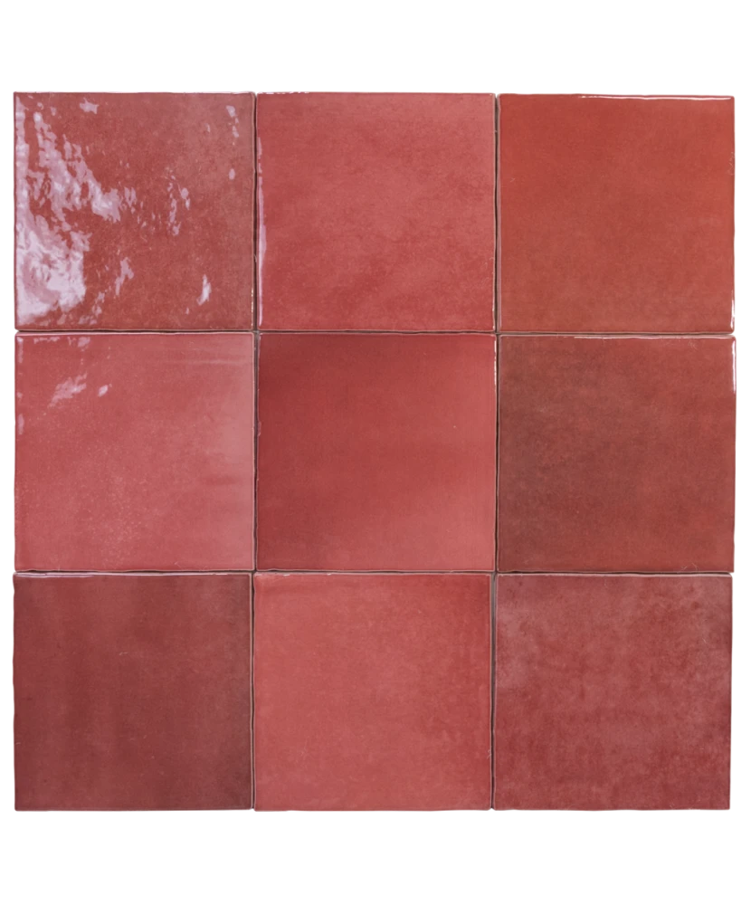 Carrelage Artisan Burgundy 13,2x13,2 cm - détail du carreau 2