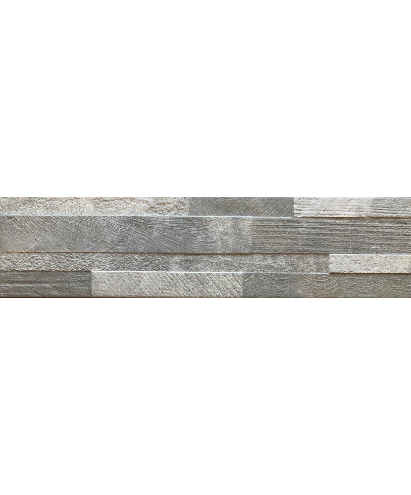 Carrelage Volcano 3d Grey 15x61 cm - détail du carreau