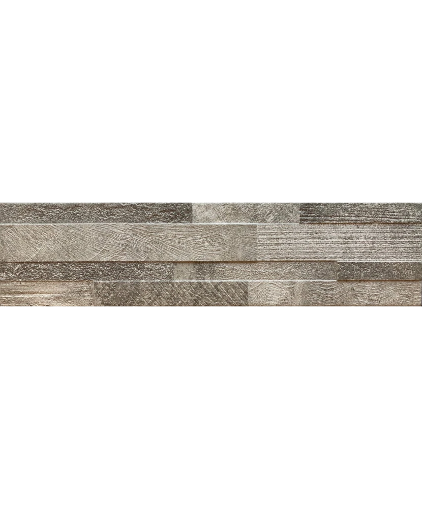 Carrelage Volcano 3d Taupe 15x61 cm - détail du carreau