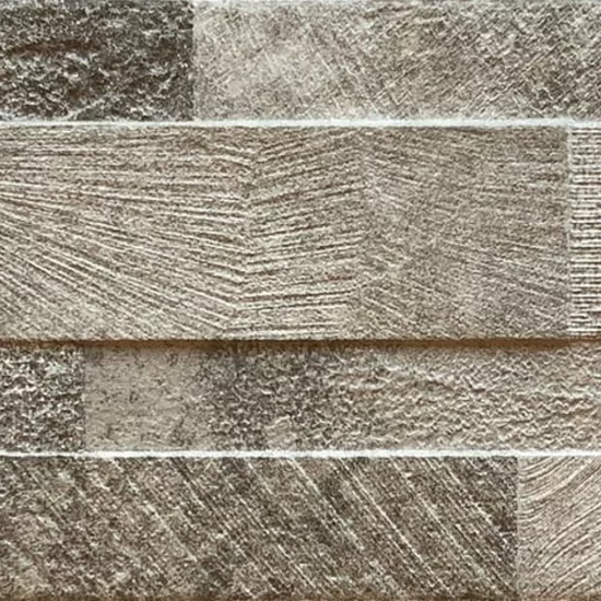 Carrelage Volcano 3d Taupe 15x61 cm - détail du carreau