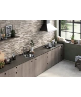 Carrelage Volcano 3d Taupe 15x61 cm - vue d’ambiance 5