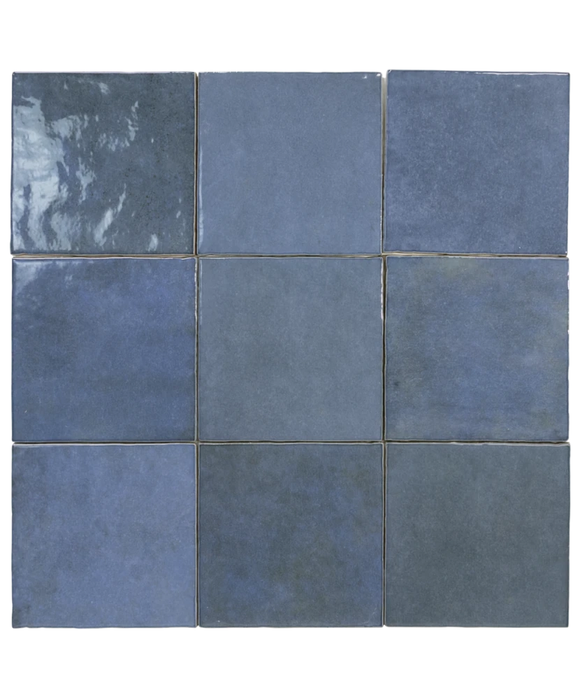 Carrelage Artisan Colonial Blue 13,2x13,2 cm - détail du carreau 2