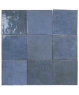 Carrelage Artisan Colonial Blue 13,2x13,2 cm - détail du carreau 2