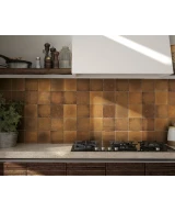 Carrelage Artisan Gold 13,2x13,2 cm - posé en cuisine