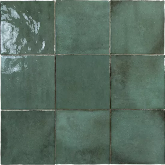 Carrelage Artisan Moss Green 13,2x13,2 cm - détail du carreau 2