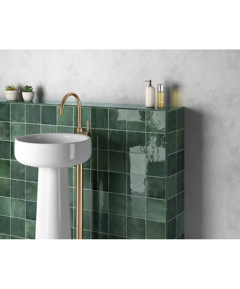 Carrelage Artisan Moss Green 13,2x13,2 cm - vue d’ambiance