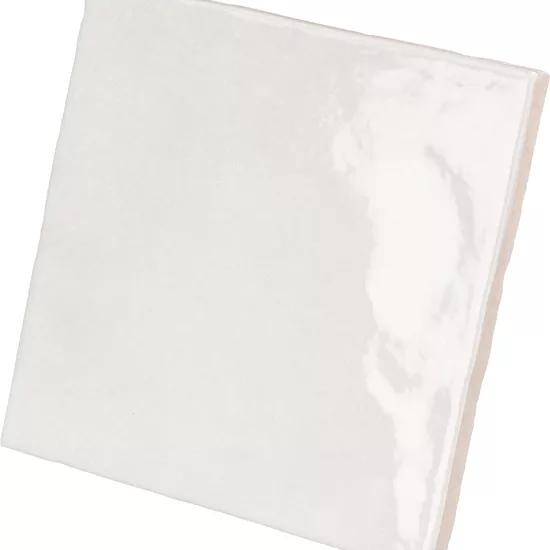 Carrelage Artisan White 13,2x13,2 cm - vue latérale du carreau