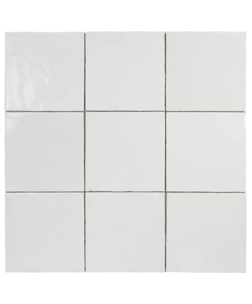 Carrelage Artisan White 13,2x13,2 cm - détail du carreau
