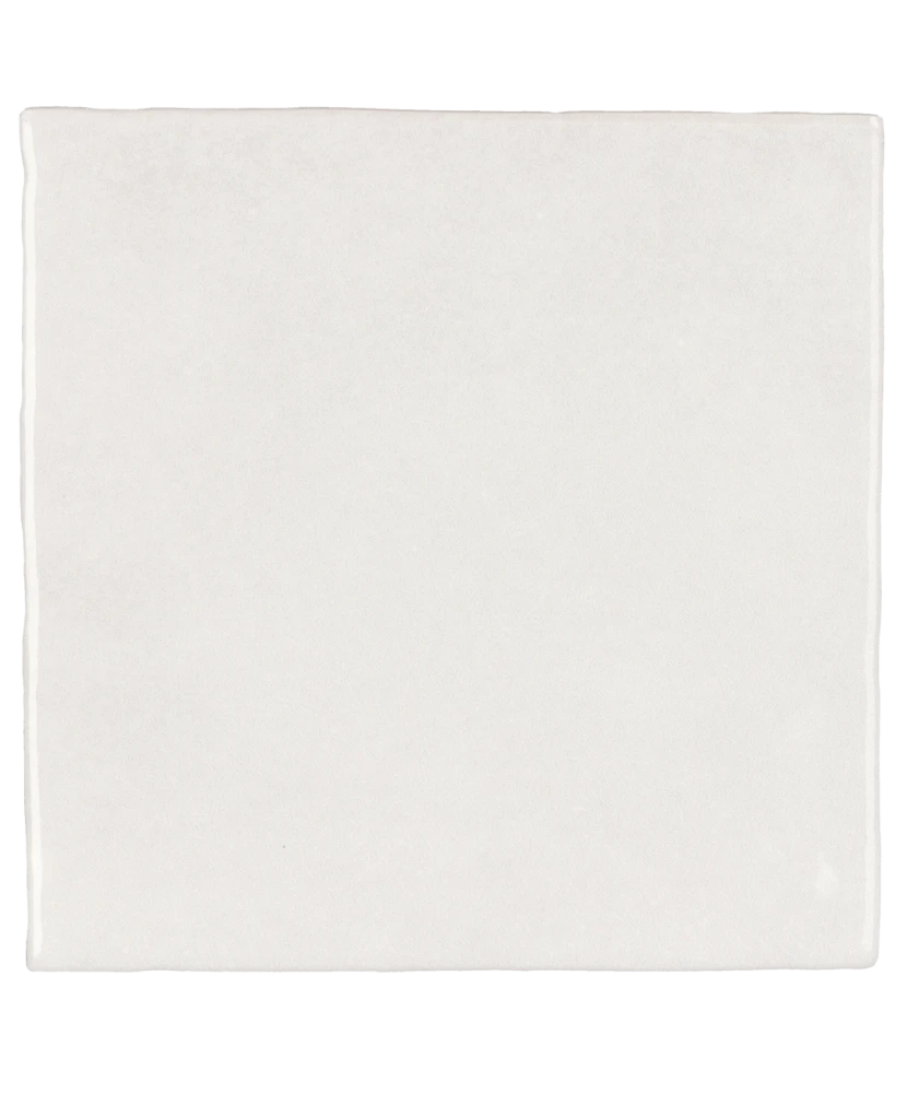 Carrelage Artisan White 13,2x13,2 cm - vue de face du carreau