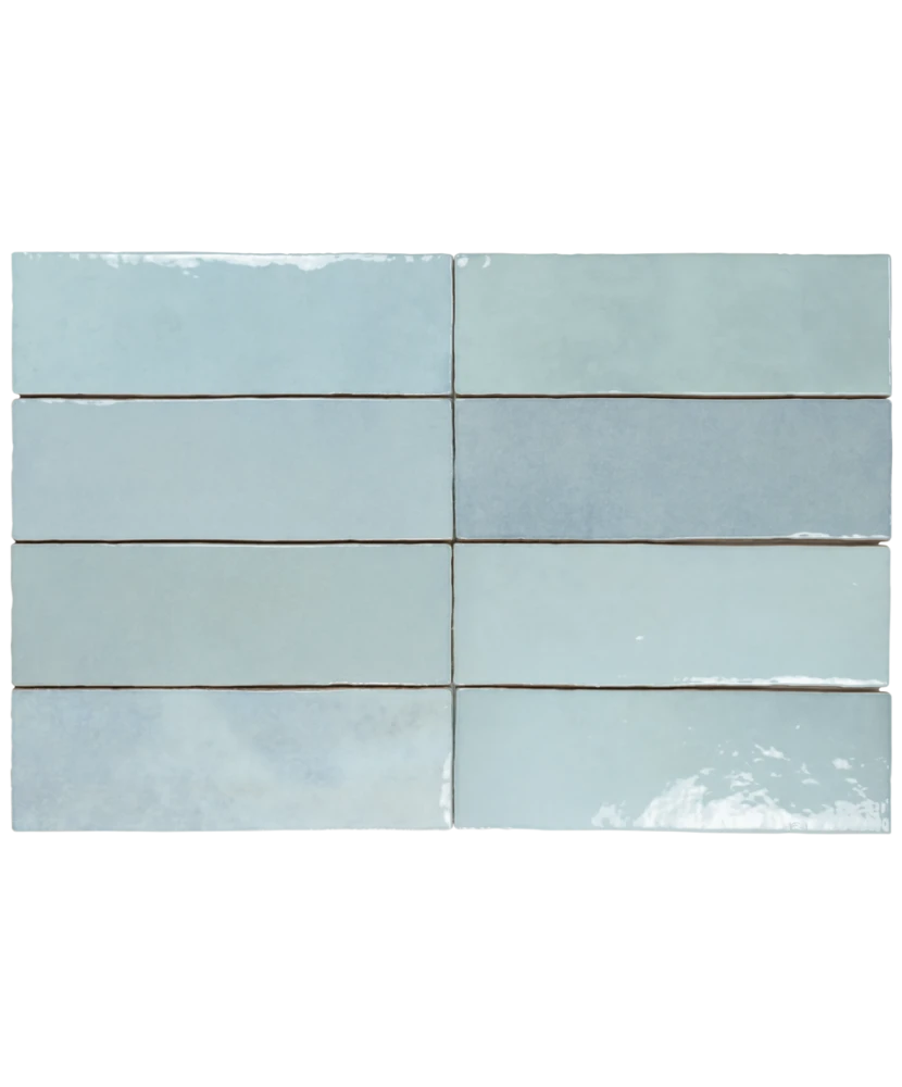 Carrelage Artisan Aqua 6,5x20 cm - détail du carreau 2