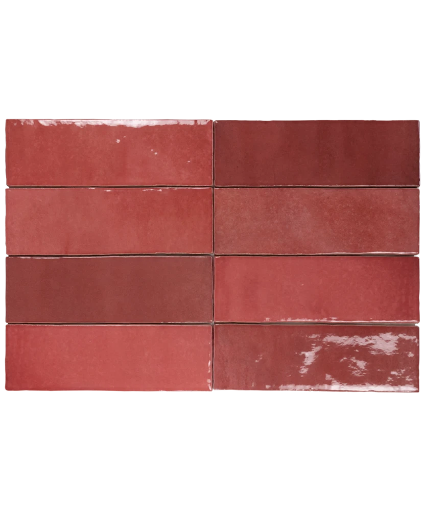 Carrelage Artisan Burgundy 6,5x20 cm - détail du carreau 2
