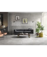 Carrelage Harmony Taupe Strong 30x60 cm - posé dans un salon