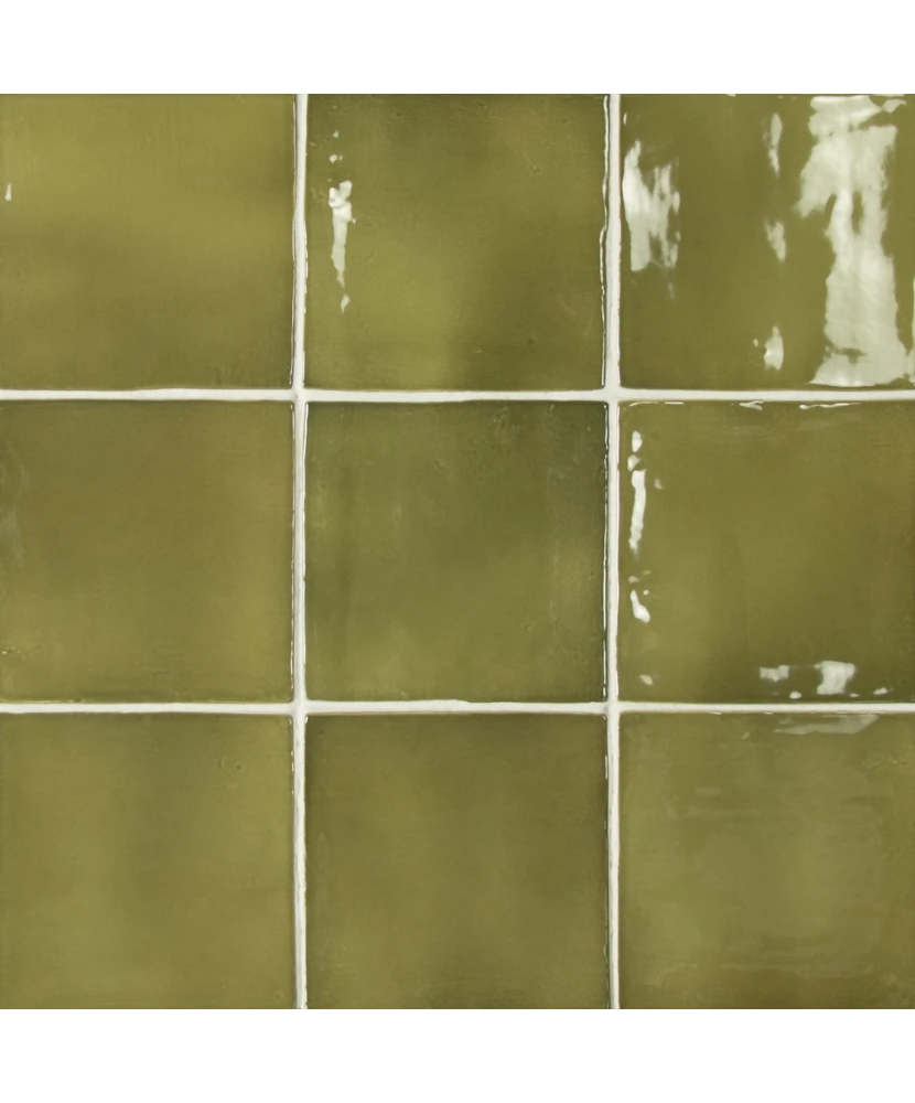 Carrelage Manacor Basil Green 10x10 cm - détail du carreau