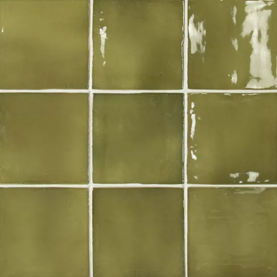 Carrelage Manacor Basil Green 10x10 cm - détail du carreau