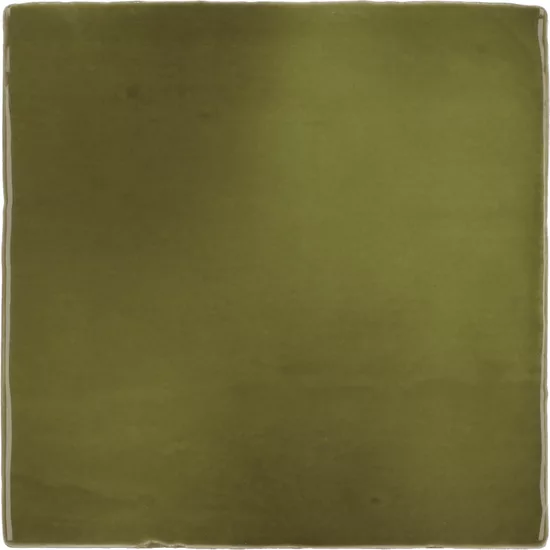 Carrelage Manacor Basil Green 10x10 cm - vue de face du carreau