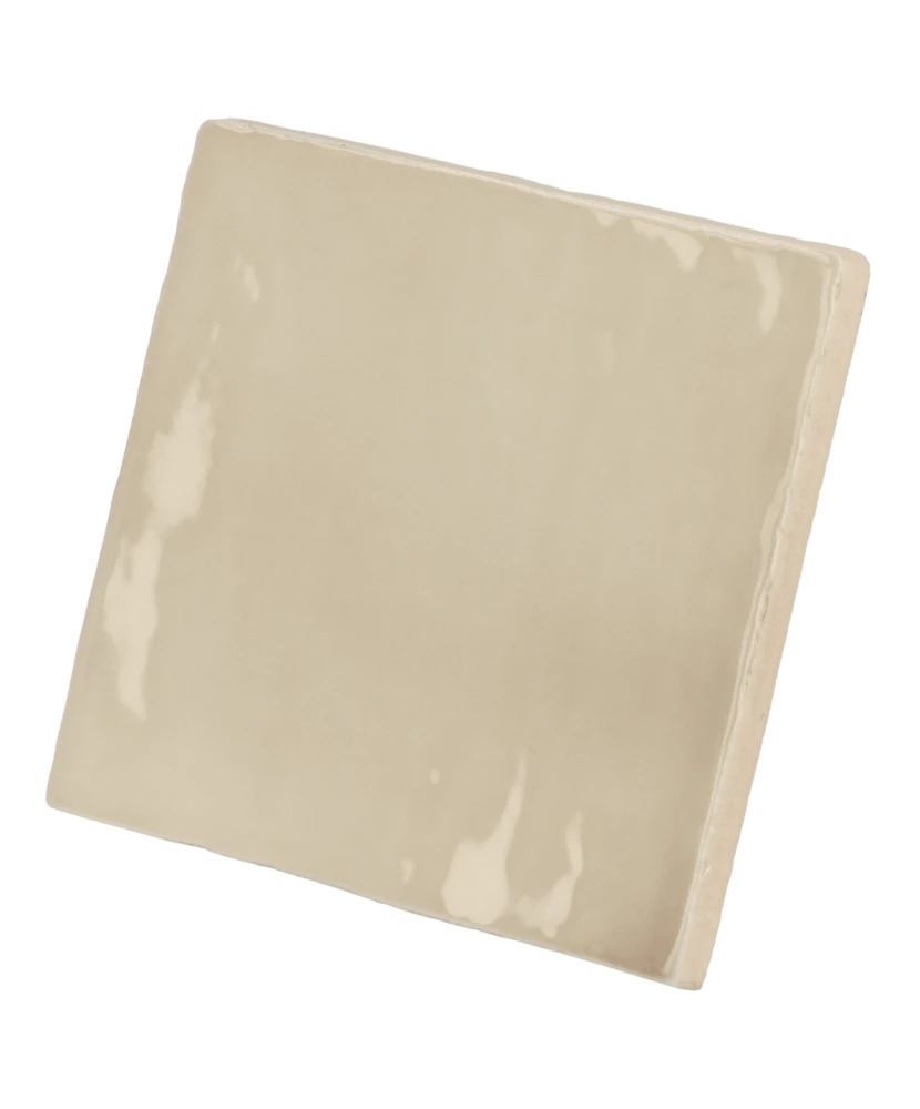 Carrelage Manacor Beige Argile 10x10 cm - vue latérale du carreau