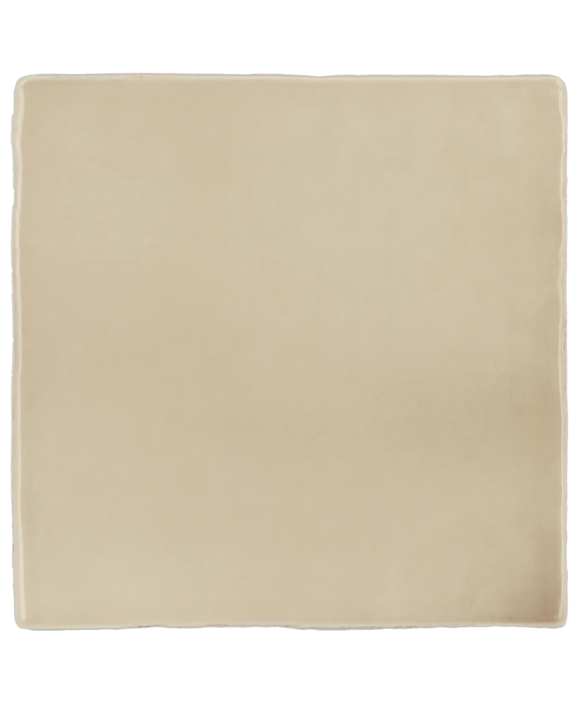 Carrelage Manacor Beige Argile 10x10 cm - vue de face du carreau