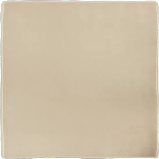 Carrelage Manacor Beige Argile 10x10 cm - vue de face du carreau