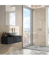 Carrelage Manacor Beige Argile 10x10 cm - vue d’ambiance