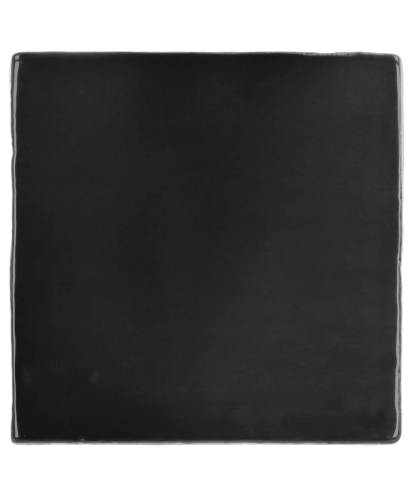 Carrelage Manacor Black 10x10 cm - vue de face du carreau