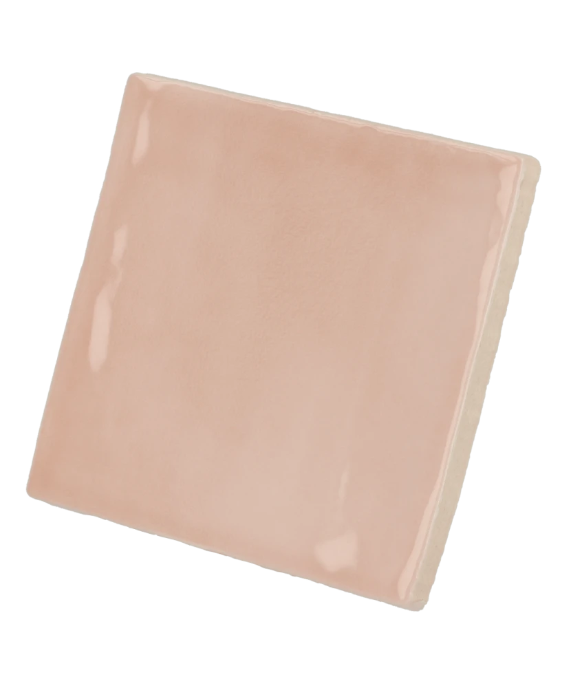 Carrelage Manacor Blush Pink 10x10 cm - vue latérale du carreau