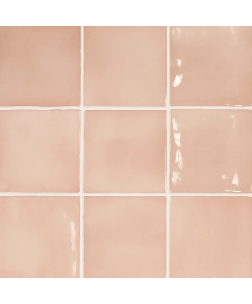 Carrelage Manacor Blush Pink 10x10 cm - détail du carreau
