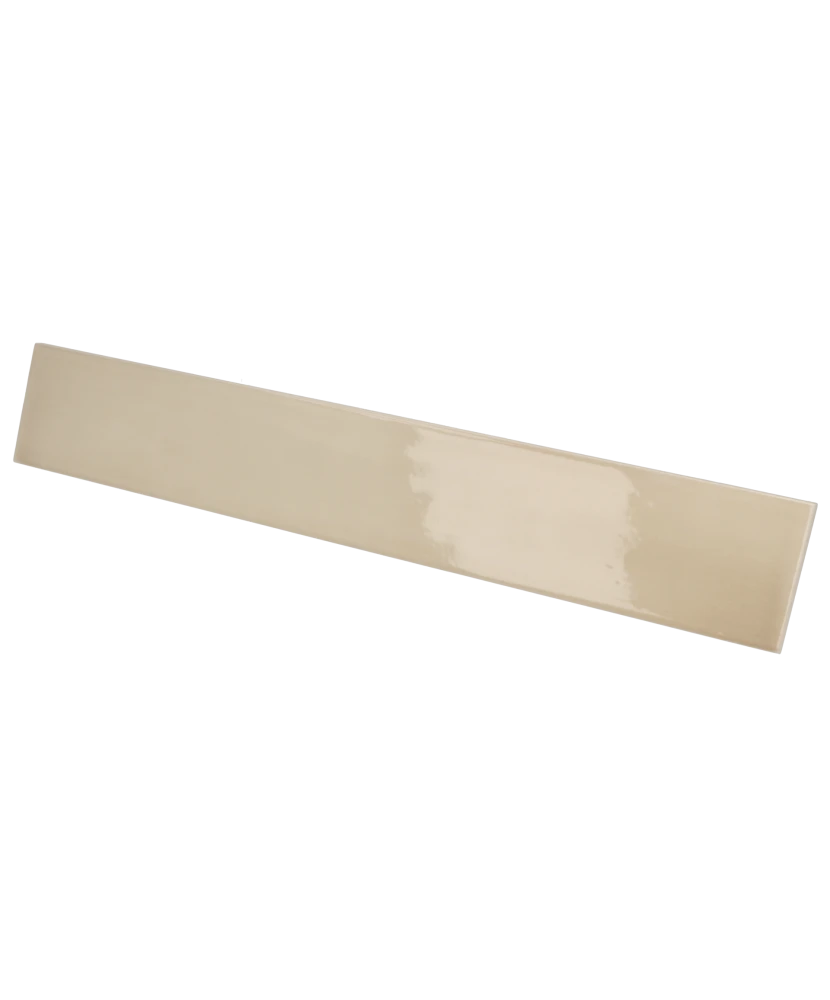 Carrelage Manacor Beige Argile 6,5x40 cm - vue latérale du carreau