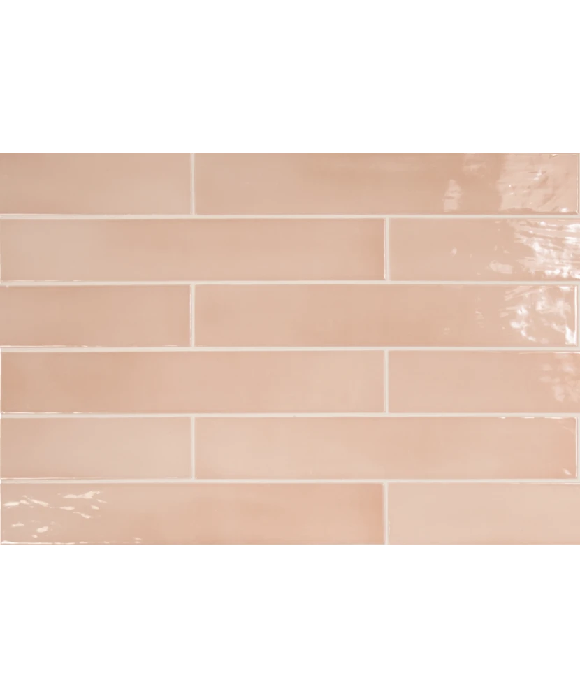 Carrelage Manacor Blush Pink 6,5x40 cm - détail du carreau