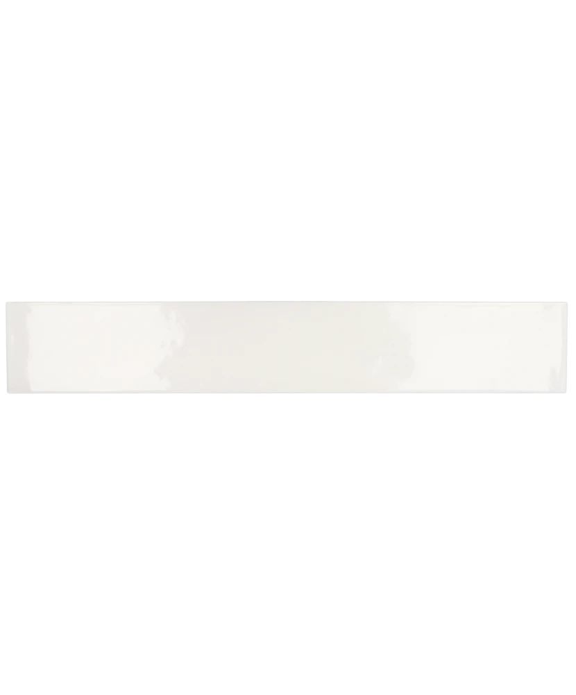 Carrelage Manacor White 6,5x40 cm - vue de face du carreau
