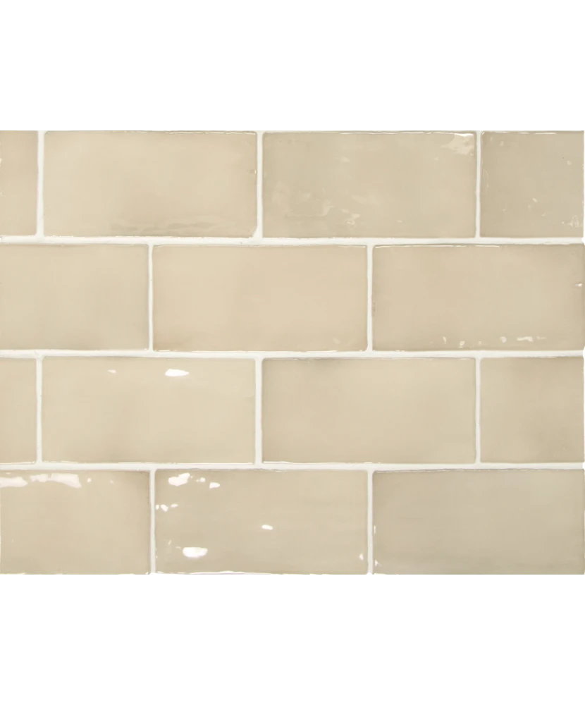 Carrelage Manacor Beige Argile 7,5x15 cm - détail du carreau