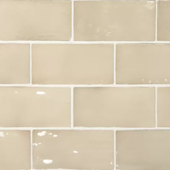 Carrelage Manacor Beige Argile 7,5x15 cm - détail du carreau