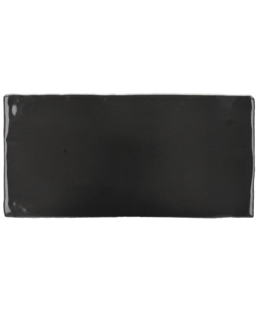 Carrelage Manacor Black 7,5x15 cm - vue de face du carreau