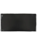 Carrelage Manacor Black 7,5x15 cm - vue de face du carreau