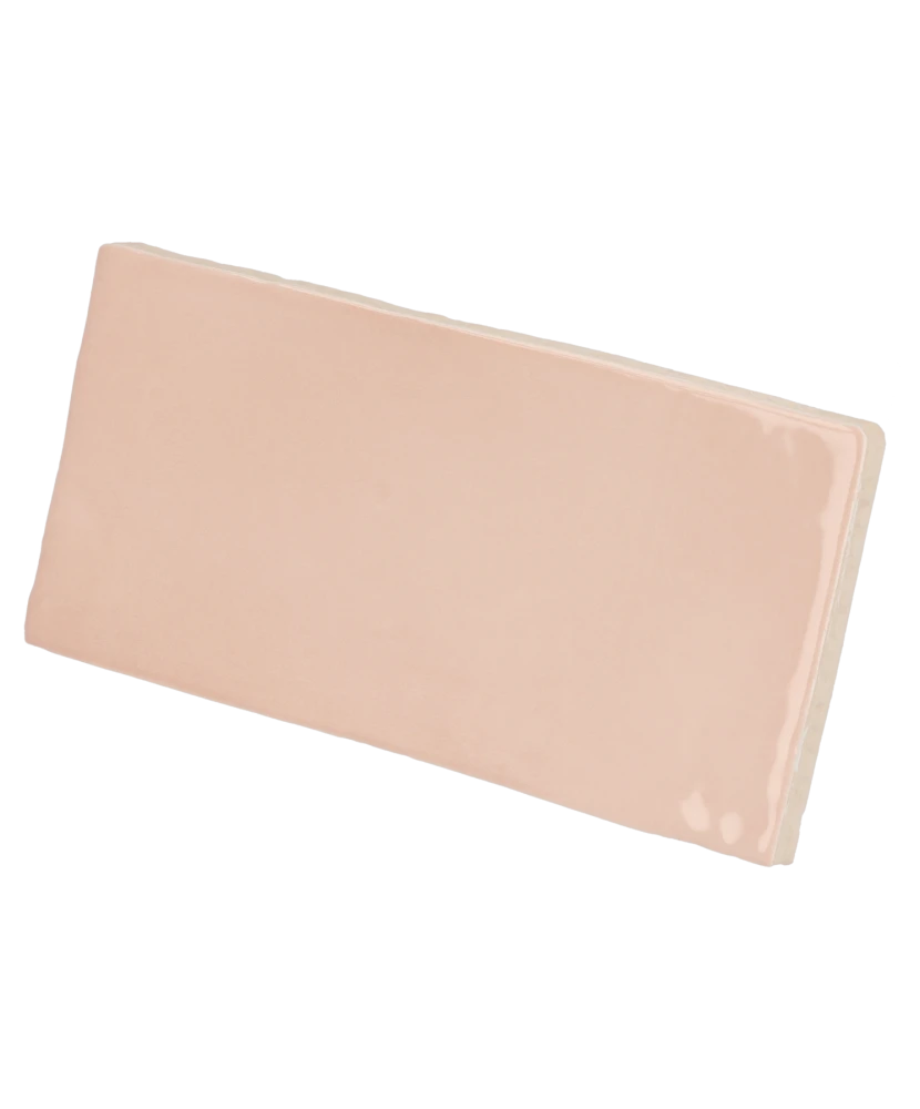 Carrelage Manacor Blush Pink 7,5x15 cm - vue latérale du carreau