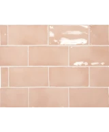 Carrelage Manacor Blush Pink 7,5x15 cm - détail du carreau