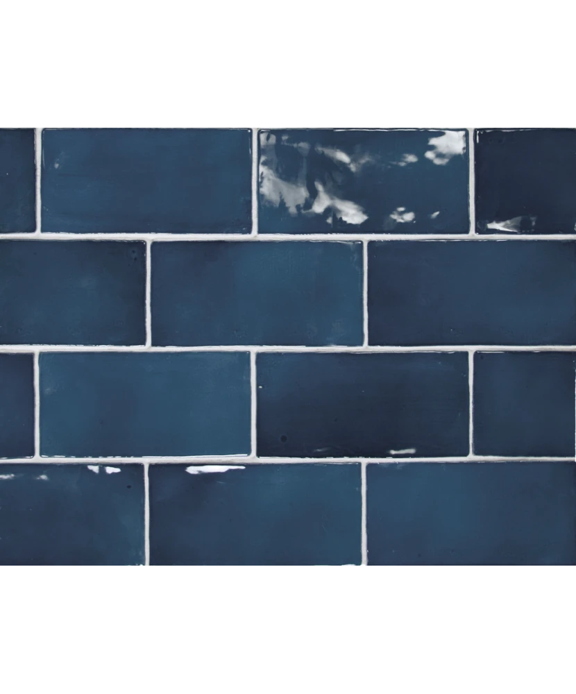 Carrelage Manacor Ocean Blue 7,5x15 cm - détail du carreau 2