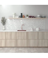 Carrelage Manacor White 7,5x15 cm - posé en cuisine