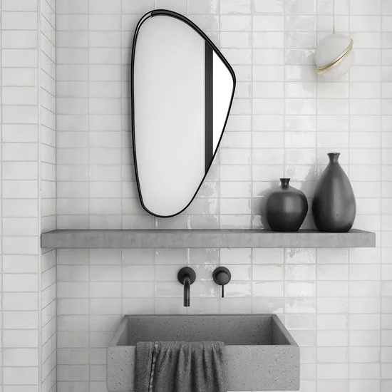 Carrelage Manacor White 7,5x15 cm - posé en salle de bain