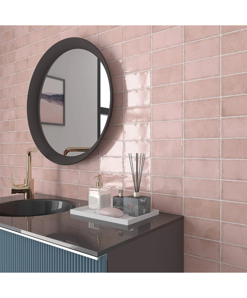 Carrelage Altea Dusty Pink 7,5x15 cm - vue d’ambiance