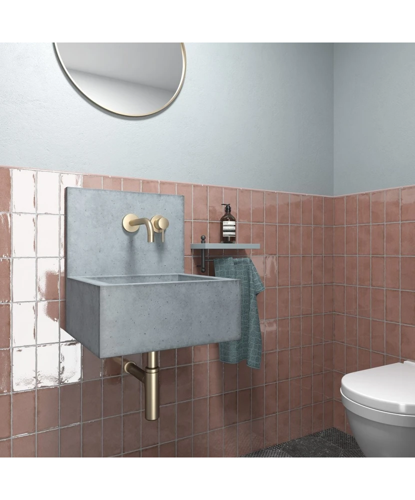 Carrelage Altea Rosewood 7,5x15 cm - posé en salle de bain