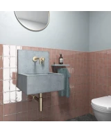 Carrelage Altea Rosewood 7,5x15 cm - posé en salle de bain