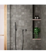 Carrelage Argile Dark 10x10 cm - vue d’ambiance