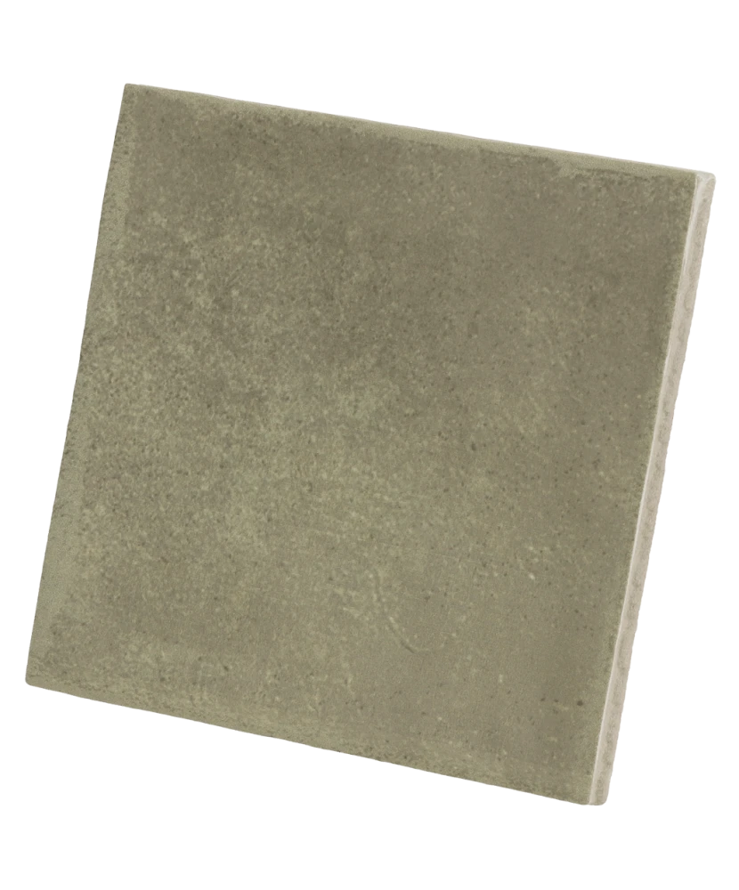 Carrelage Argile Khaki 10x10 cm - vue latérale du carreau