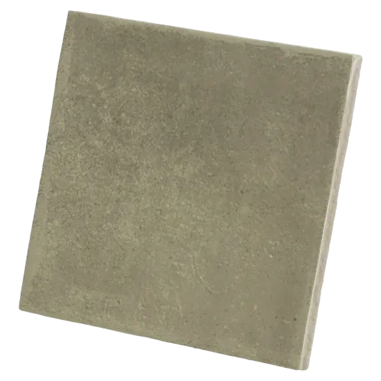 Carrelage Argile Khaki 10x10 cm - vue latérale du carreau