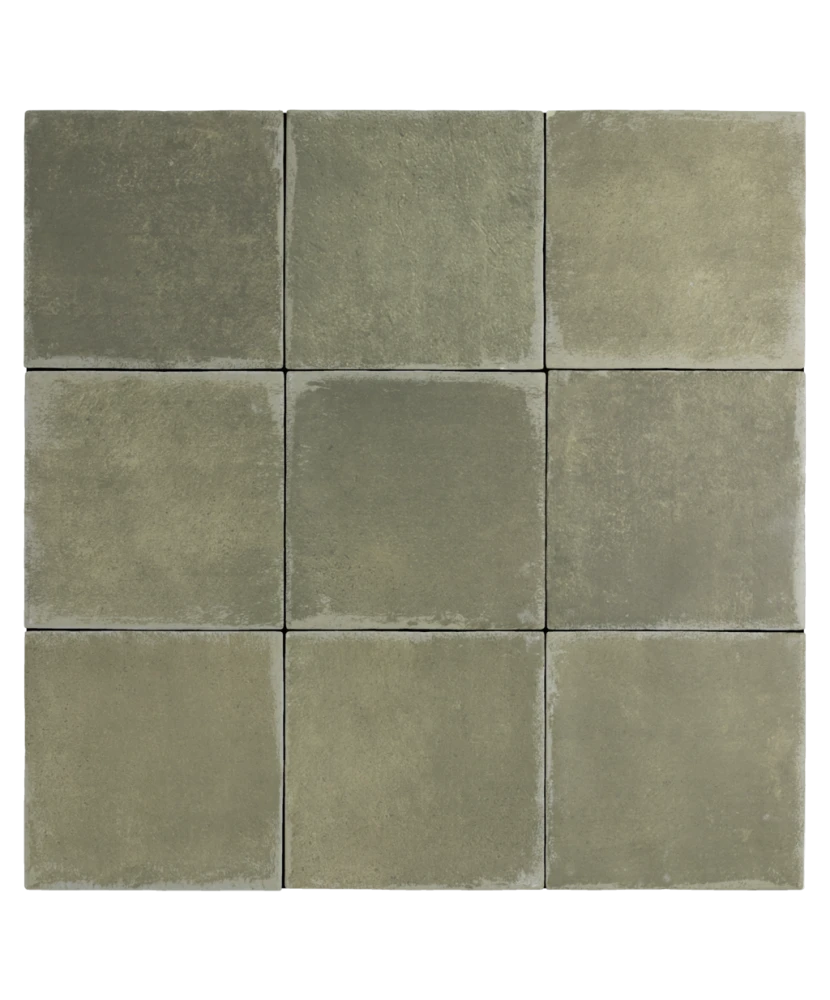 Carrelage Argile Khaki 10x10 cm - détail du carreau