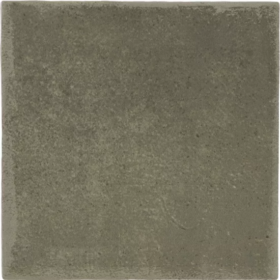 Carrelage Argile Khaki 10x10 cm - vue de face du carreau