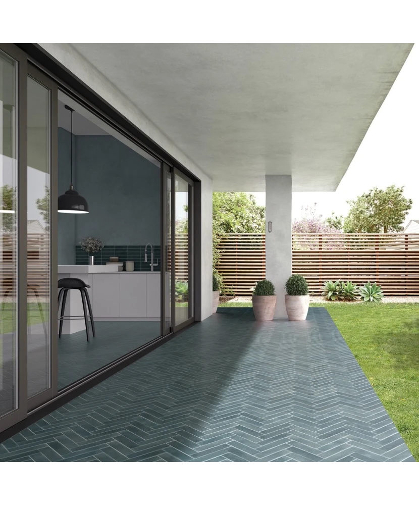 Carrelage Argile Glacier 6x24,6 cm - vue d’ambiance
